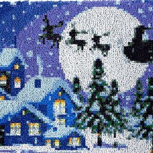 Christmas Eve | New Rug Making Latch Hooking Kit (52x38cm printed canvas)
